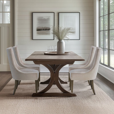 Madison Park Signature Ultra Upholstered Dining Side Chairs With Wood Legs (Set of 2) - N/A
