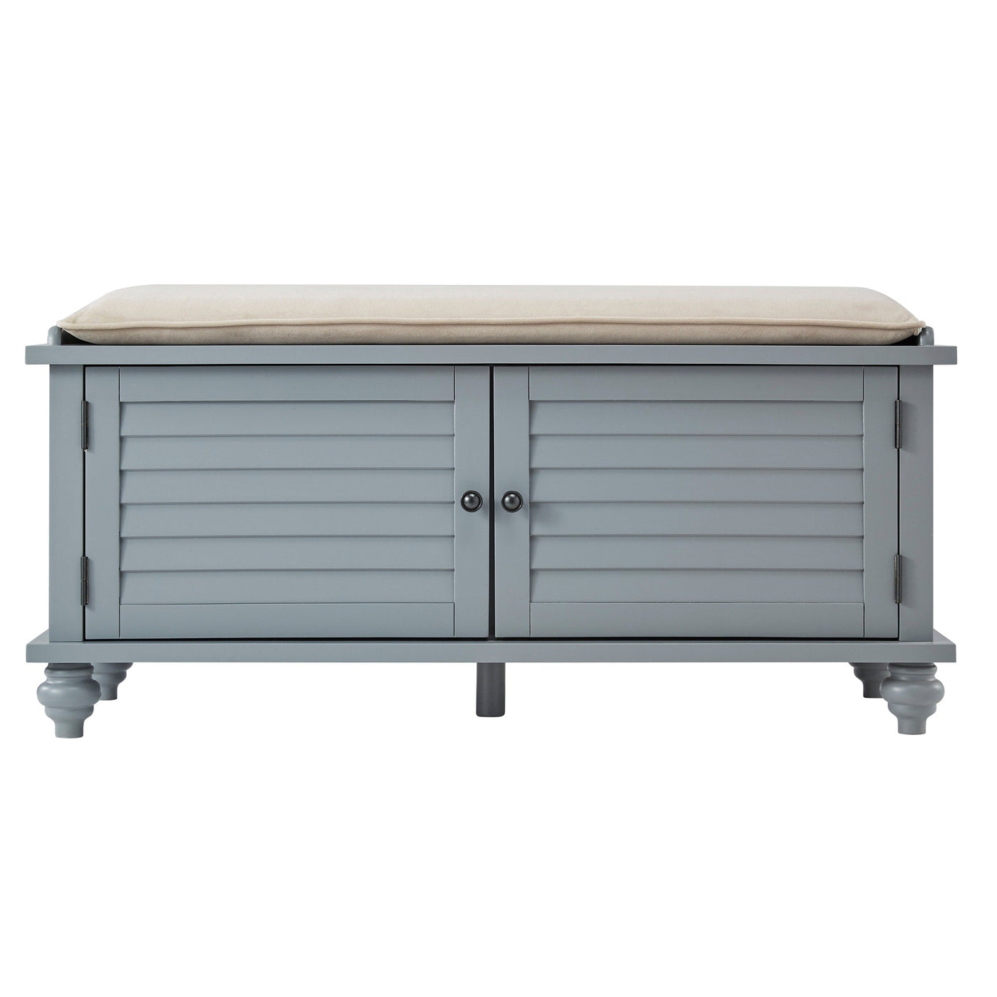 Maybelle Velvet Cushion Shutter Door Storage Bench by iNSPIRE Q Classic