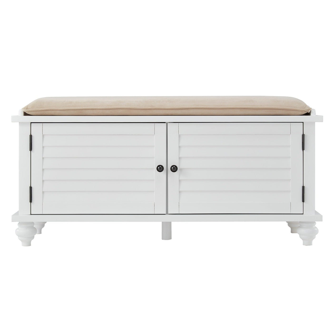 Maybelle Velvet Cushion Shutter Door Storage Bench by iNSPIRE Q Classic