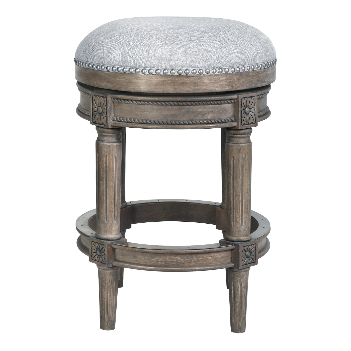 New Ridge Home Goods Chapman Backless Swivel 26 Counter-Height Bar Stool - Counter Height