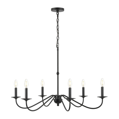 34.75 6-Light Iron LED Chandelier, by JONATHAN Y