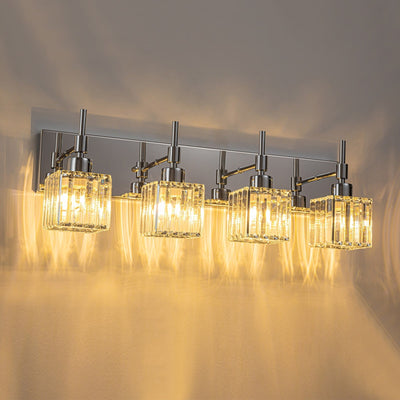 Ora Modern Dimmable Crystal Bathroom Light Fixtures Over Mirror Glam Vanity Lights