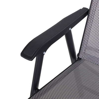 Outsunny 4-piece Folding Patio Chair Set with a Simple & Chic Design, Comfortable for the Deck, Garden, Yard & Travel