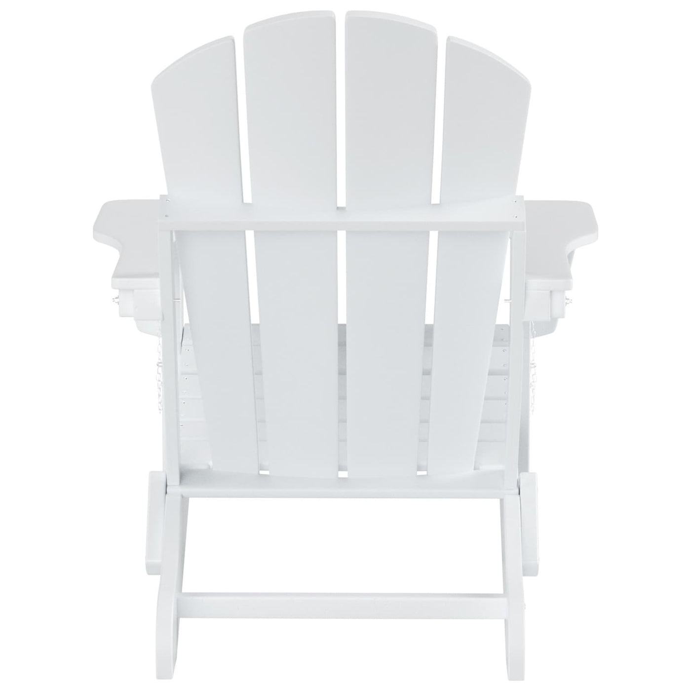 Polytrends Laguna Hdpe All Weather Outdoor Patio Foldable Adirondack Chair With Ottoman (2-Piece Set)