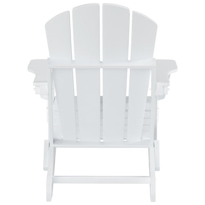Polytrends Laguna Hdpe All Weather Outdoor Patio Foldable Adirondack Chair With Ottoman (2-Piece Set)