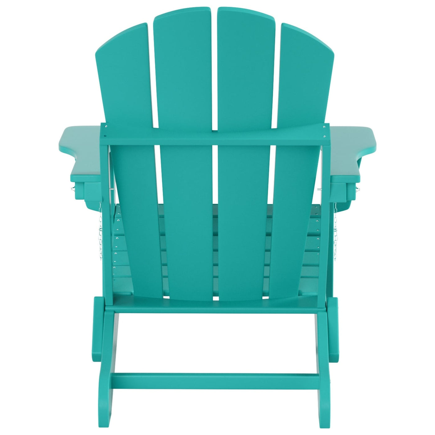 Polytrends Laguna Hdpe All Weather Outdoor Patio Foldable Adirondack Chair With Ottoman (2-Piece Set)