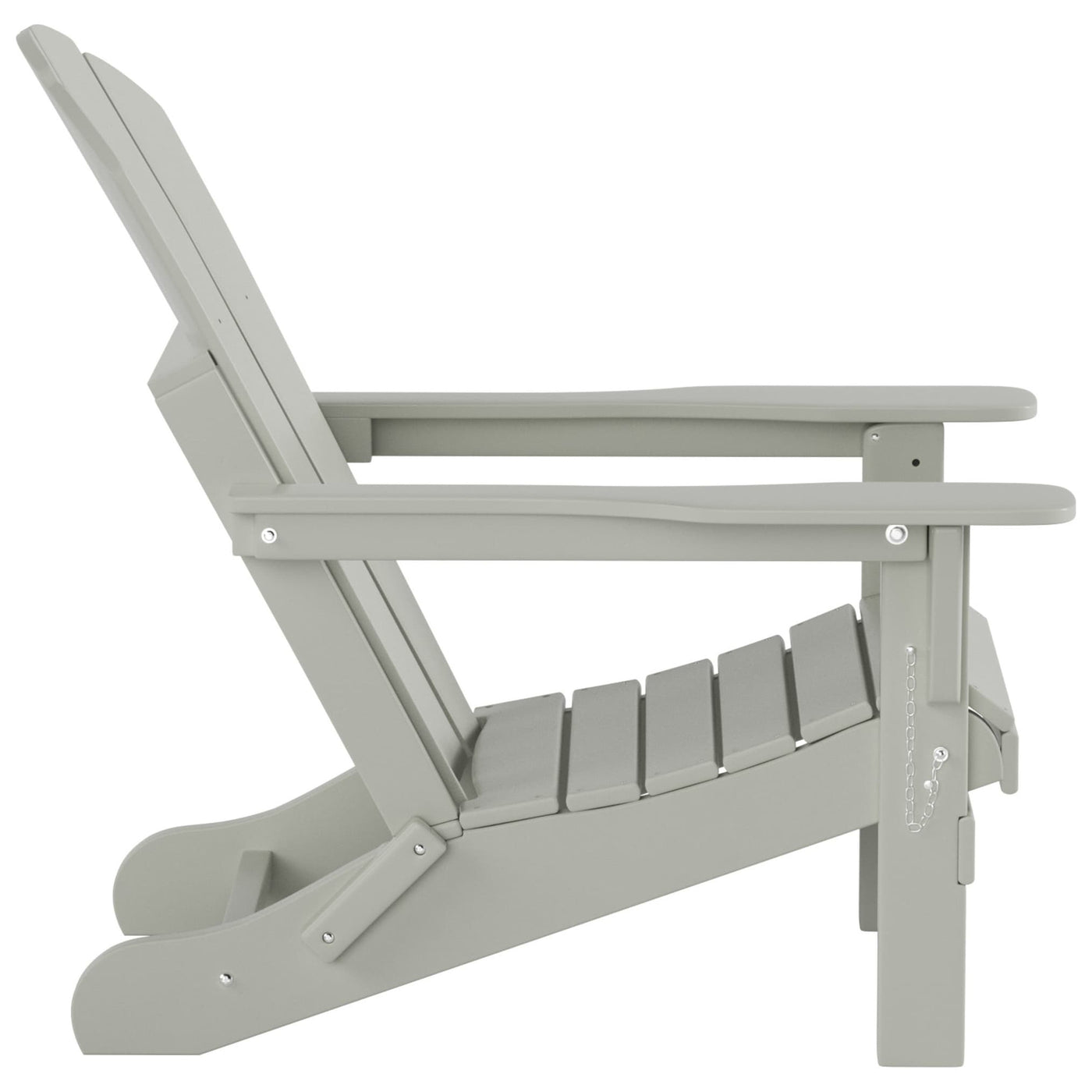 Polytrends Laguna Hdpe All Weather Outdoor Patio Foldable Adirondack Chair With Ottoman (2-Piece Set)