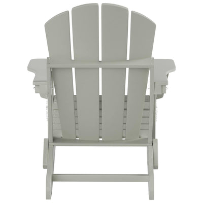 Polytrends Laguna Hdpe All Weather Outdoor Patio Foldable Adirondack Chair With Ottoman (2-Piece Set)