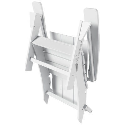 Polytrends Shoreside Modern Eco-Friendly All Weather Commercial-Residential Folding Adirondack Chair