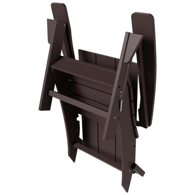 Polytrends Shoreside Modern Eco-Friendly All Weather Commercial-Residential Folding Adirondack Chair
