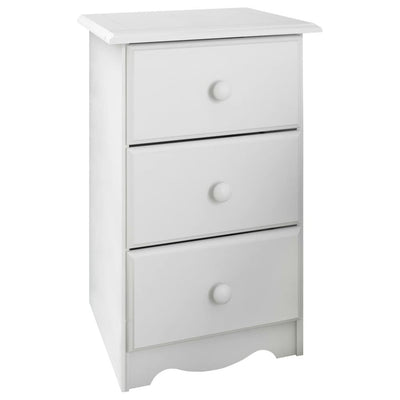 Palace Imports 100% Solid Wood 3-Drawer Nightstand with Metal or Wooden Knobs