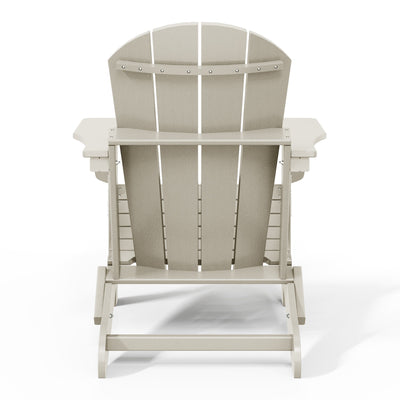 Polytrends Laguna Fade Resistant All Weather Outdoor Patio Folding Adirondack Chair