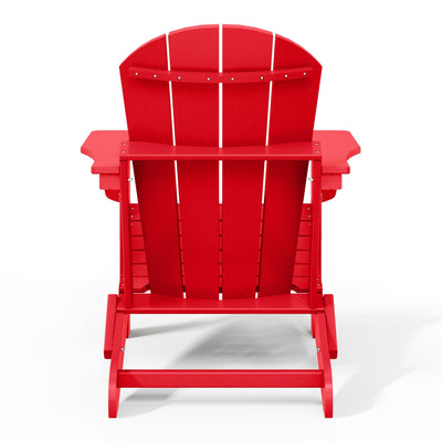 Polytrends Laguna Weather Resistant Outdoor Patio Folding Adirondack Chairs (Set of 2)