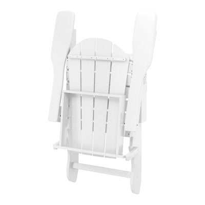 Polytrends Laguna Weather Resistant Outdoor Patio Folding Adirondack Chairs (Set of 4)