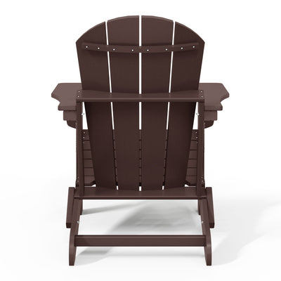 Polytrends Laguna Weather Resistant Outdoor Patio Folding Adirondack Chairs (Set of 4)
