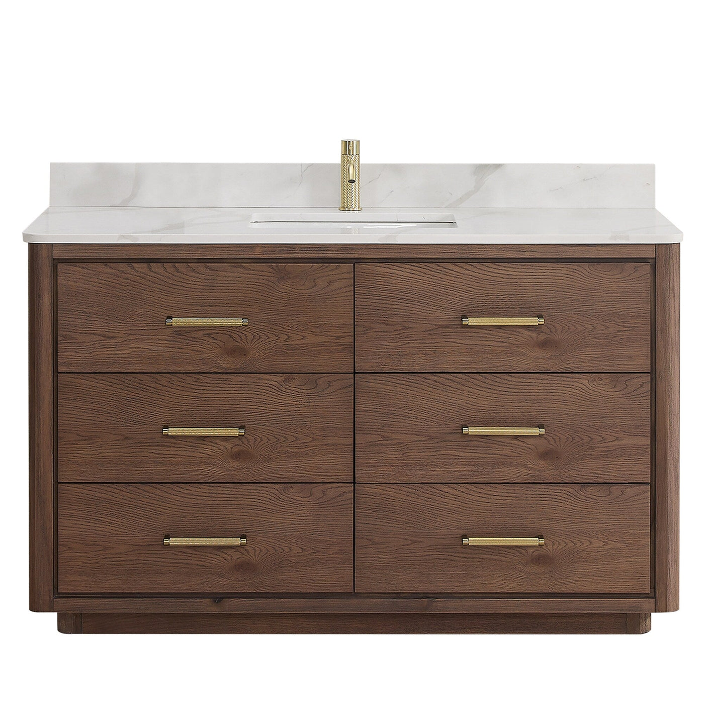 Porto Bath Vanity with White Quartz Stone Top without Mirror