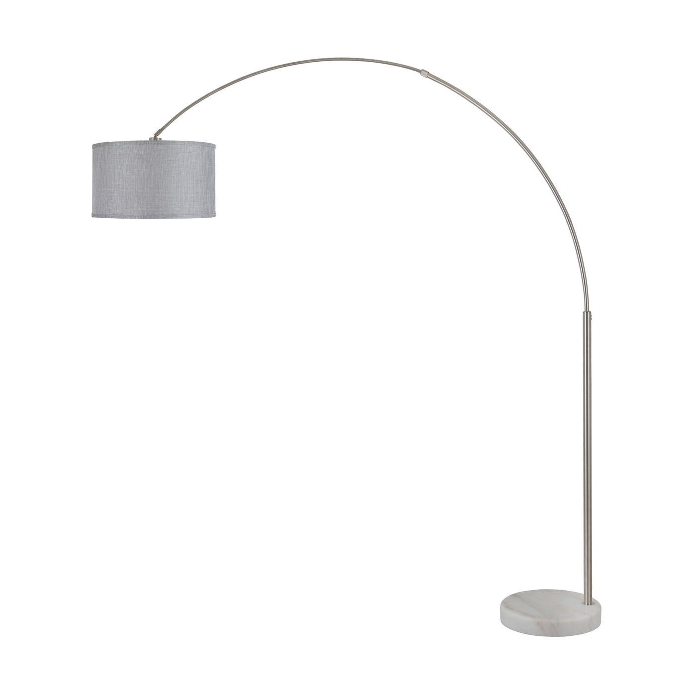 Q-Max 81 Steel Adjustable Arching Floor Lamp With Extra Large Shade and Marble Base