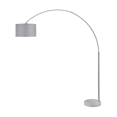 Q-Max 81 Steel Adjustable Arching Floor Lamp With Extra Large Shade and Marble Base
