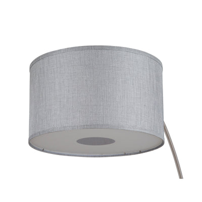 Q-Max 81 Steel Adjustable Arching Floor Lamp With Extra Large Shade and Marble Base