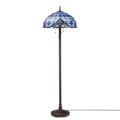 River of Goods Allistar Stained Glass and Resin 3-light 64-inch High Downlight Floor Lamp - 20L x 20W x 64H