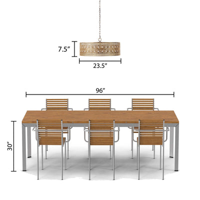 River of Goods Bryar Brass and Crystal 23.5W 3-Light Chandelier - 23.5 x 23.5 x 61.5