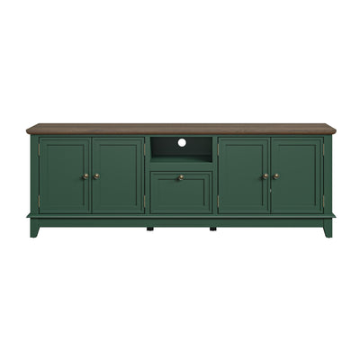 Rustic 72-Inch TV Stand with Adjustable Shelves, Hidden Storage - 72 in Width