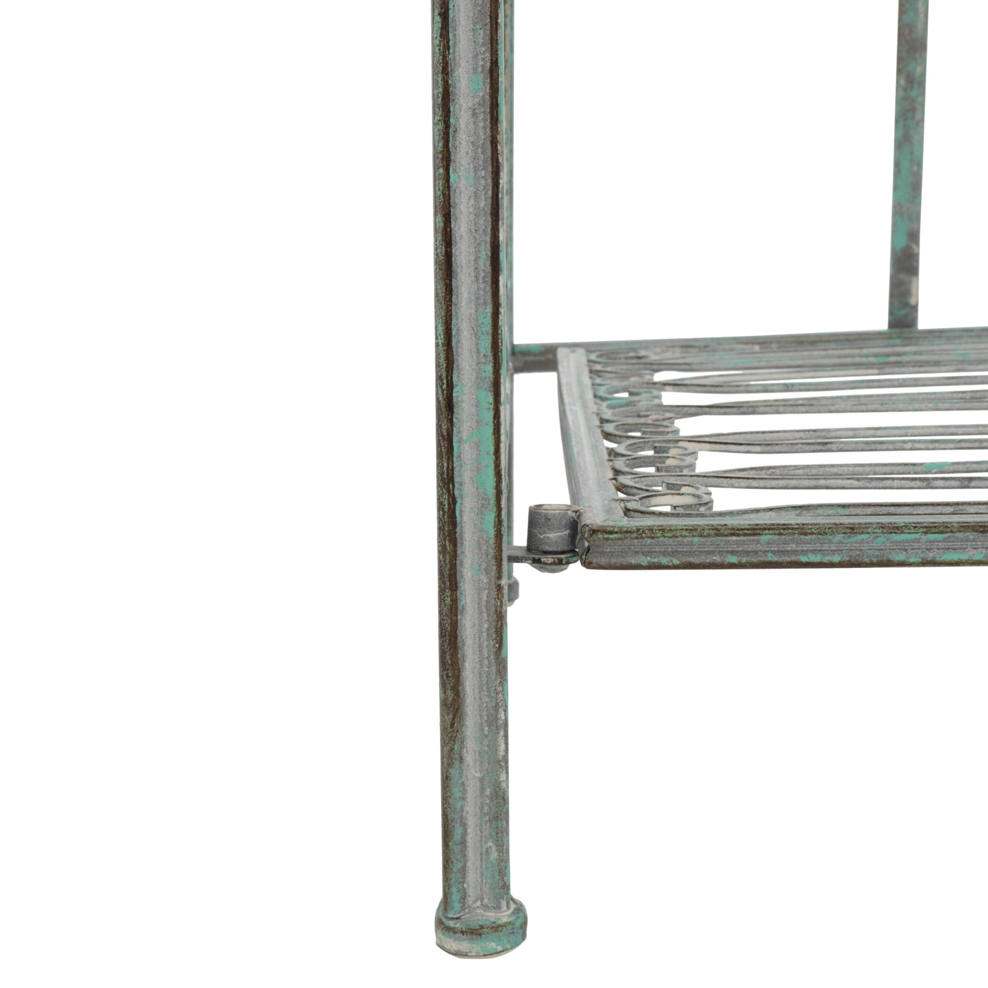 SAFAVIEH Bryn Victorian Wrought Iron 4-Tier Outdoor Bakers Rack - 25 In. W x 15 In. D x 63 In. H - 25W x 15D x 63H