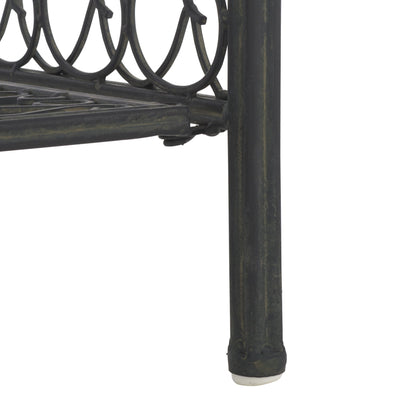 SAFAVIEH Bryn Victorian Wrought Iron 4-Tier Outdoor Bakers Rack - 25 In. W x 15 In. D x 63 In. H - 25W x 15D x 63H