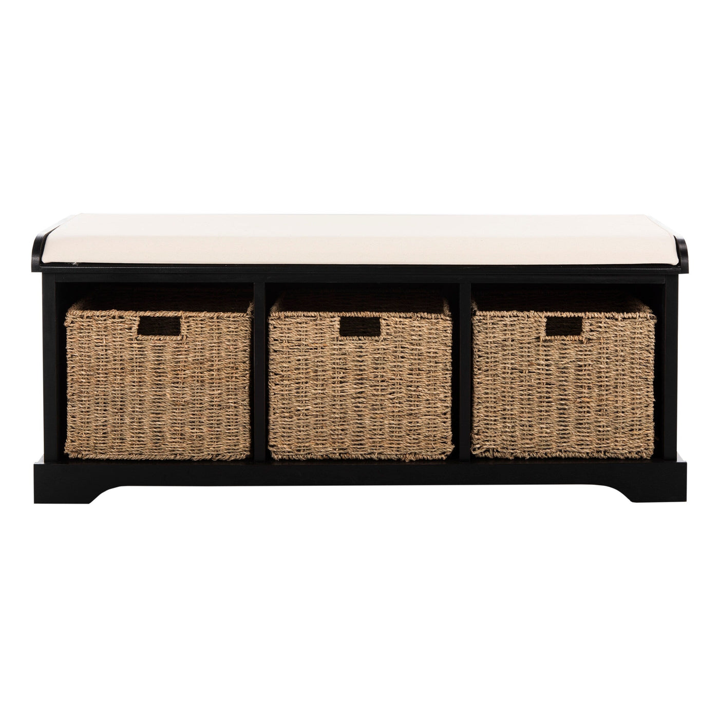 SAFAVIEH Eola Grey/ White Storage Bench - 47 x 16.1 x 19.9 - 47Wx16Dx20H