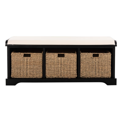 SAFAVIEH Eola Grey/ White Storage Bench - 47 x 16.1 x 19.9 - 47Wx16Dx20H