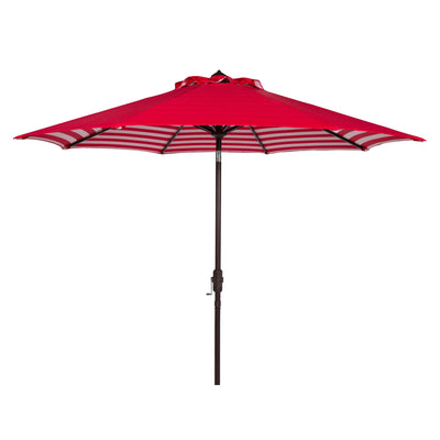 SAFAVIEH Hadire Inside Out Striped 9 Ft Crank Outdoor Umbrella