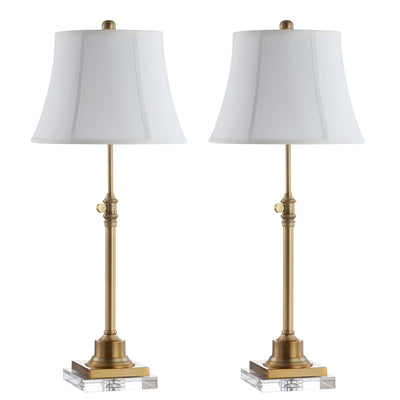 SAFAVIEH Lighting Amande 27-31-inch Adjustable Height Table Lamp Set of 2 - 13Wx13Dx31H