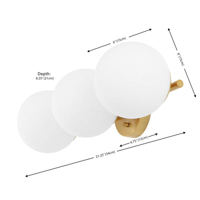 SAFAVIEH Lighting Lambrini 21 Traditional Wall Sconce (3-Bulb) - 6 W x 8 D x 21 H - 21Wx8Dx6H