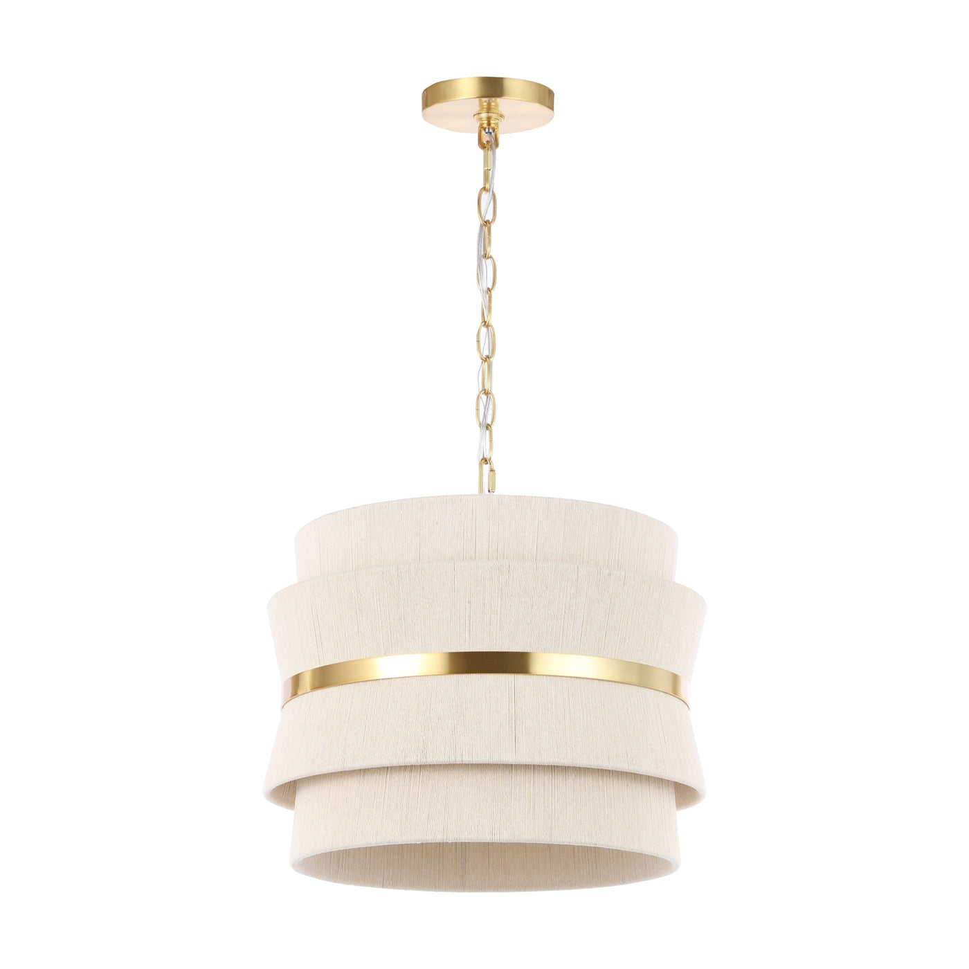 SAFAVIEH Oprea 3-Light Adjustable Hanging Pendant Light Fixture (LED Bulbs Included) - 16 x 16 x 16.5-72.5