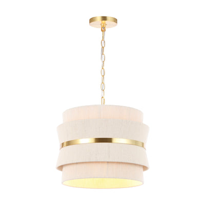 SAFAVIEH Oprea 3-Light Adjustable Hanging Pendant Light Fixture (LED Bulbs Included) - 16 x 16 x 16.5-72.5