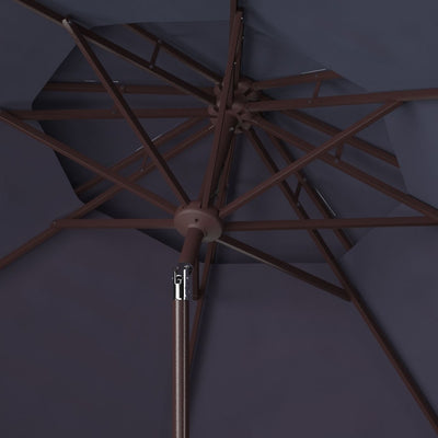 SAFAVIEH Outdoor Livia 9Ft Double Top Market Umbrella, Base Not Included