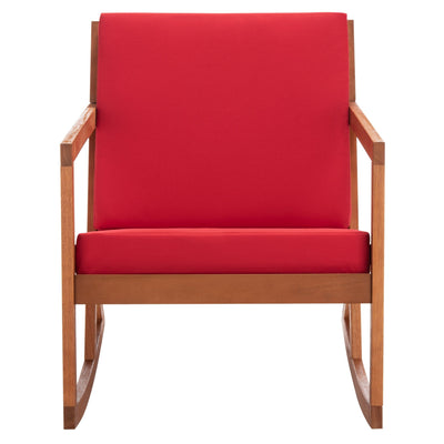 SAFAVIEH Outdoor Makaila Rocking Chair with Cushion - 26W x 31D x 38H