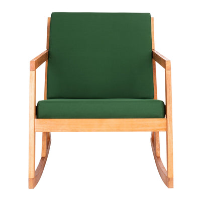 SAFAVIEH Outdoor Makaila Rocking Chair with Cushion - 26W x 31D x 38H