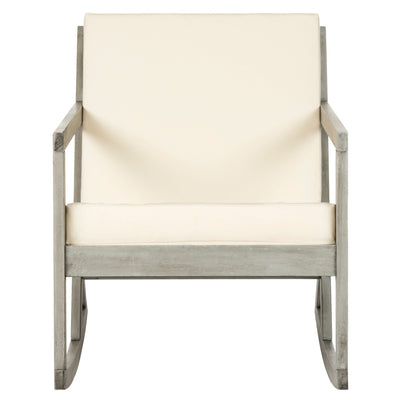 SAFAVIEH Outdoor Makaila Rocking Chair with Cushion - 26W x 31D x 38H