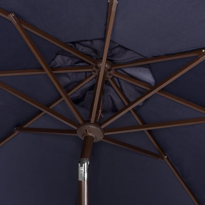 SAFAVIEH Ronette Fringe 9 Ft Crank Outdoor Umbrella