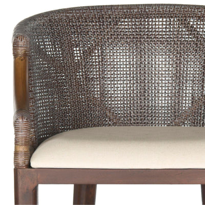 SAFAVIEH Virona Rattan 30-inch Bar Stool - 22.3 W x 20.5 L x 39 H - 22Wx21Dx39H