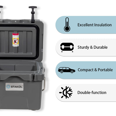 SKTAKOL 16 Quart Cooler Portable Ice Chest Leak-Proof 24 Cans Ice - See Details