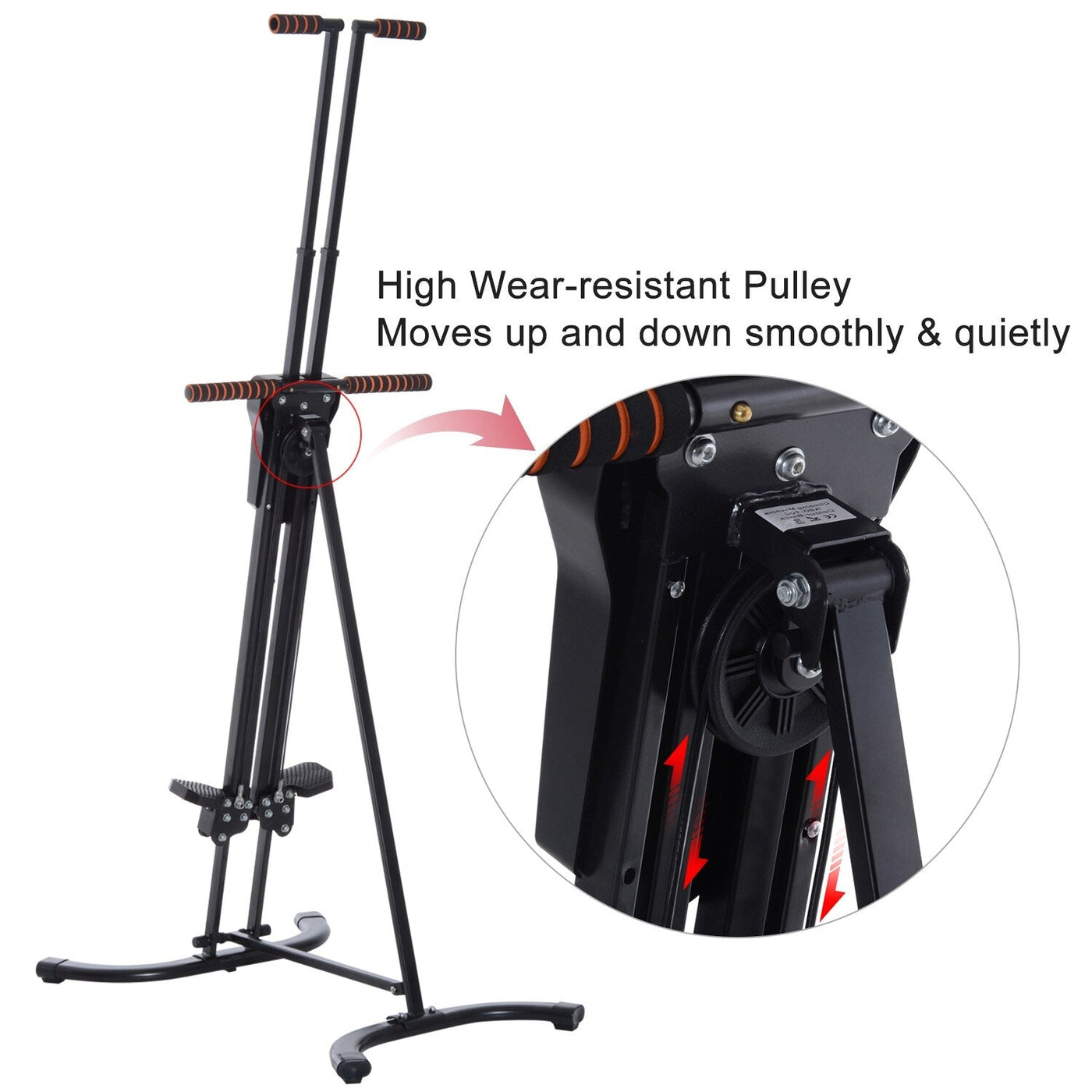 Soozier Steel Vertical Stair Climber Exercise Machine - 28L x 26W x 82H
