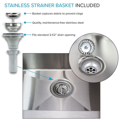 Transolid EWS-2422S 24-in W x 22-in D x 35-in H Stainless Steel Laundry Sink and Wash Stand - 24-in x 22-in