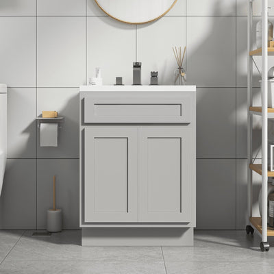Vanity Art 24-inch Solid Wood Single Sink Bathroom Vanity Cabinet