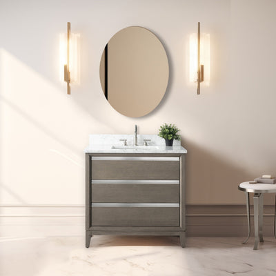 Vanity Art Bathroom Vanity with Ceramic Sink and Engineered Marble Top
