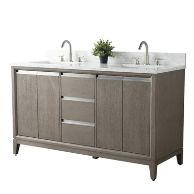 Vanity Art Bathroom Vanity with Ceramic Sink and Engineered Marble Top