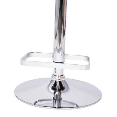 Modern Upholstered Adjustable-Height Barstool with Rounded Back