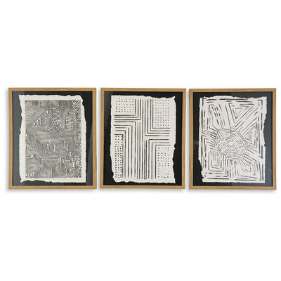 Wonderstow Black/Beige Wall Art, Set of 3