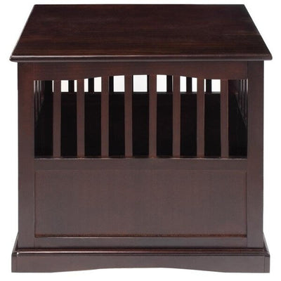 Wooden Pet Crate End Table with Lockable Door